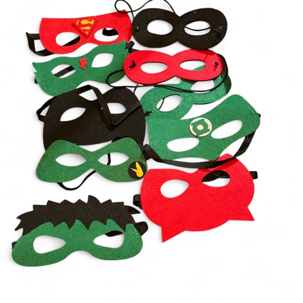 DC Comics Superhero Mask Set - Red, Green, Black